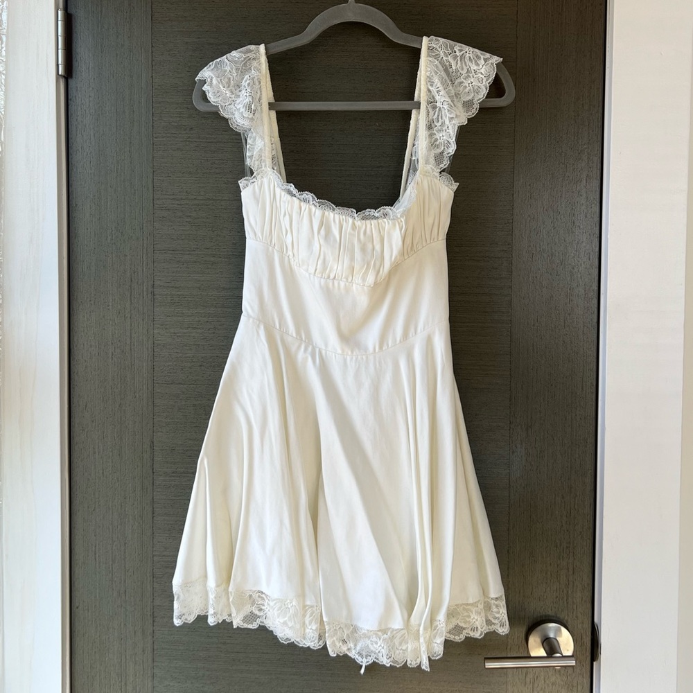 Kaia Lace Trim Mini Dress